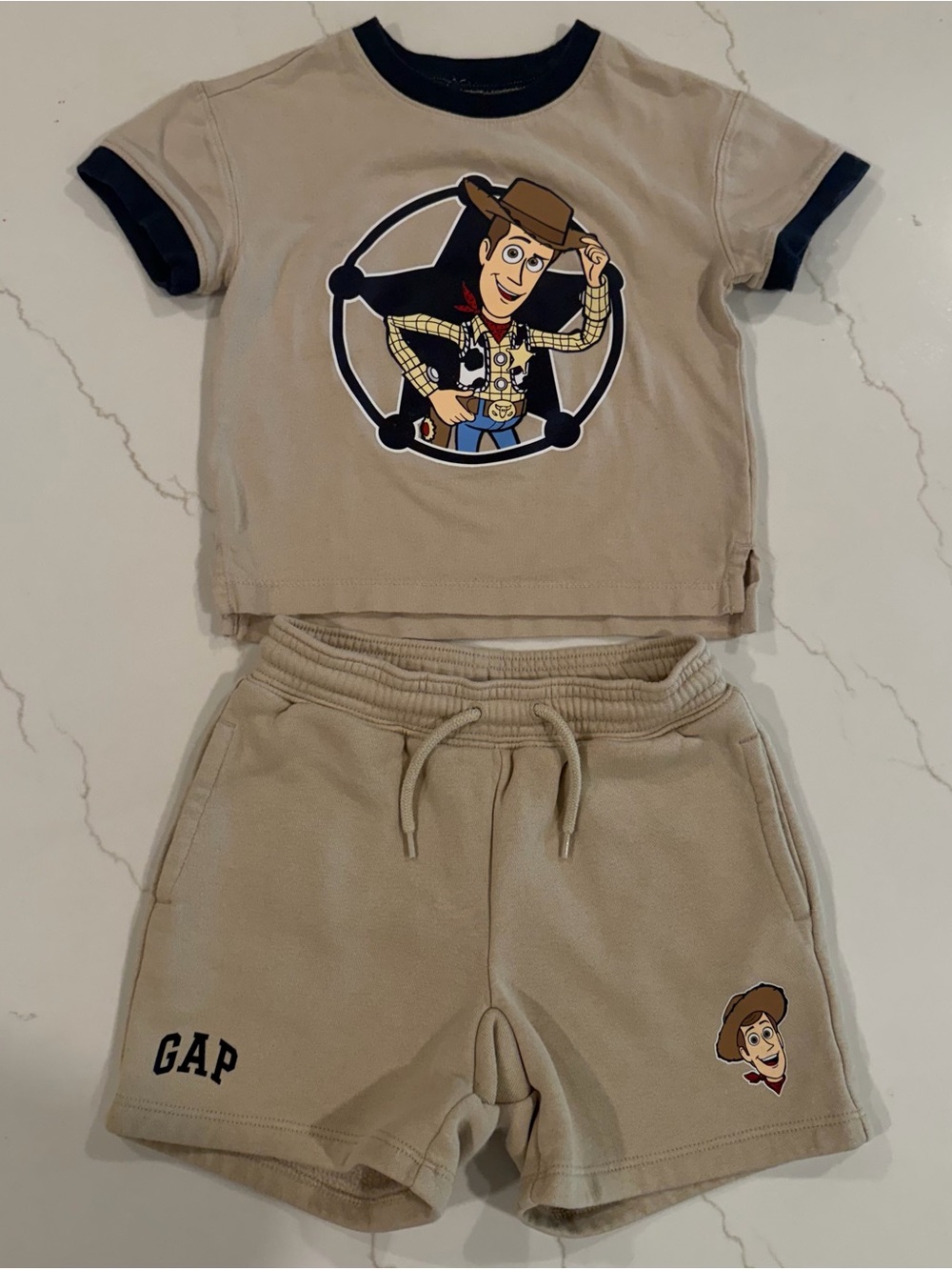 GAP TOY STORY SET with Navy Trim and Woody Graphic - Picture 1 of 6